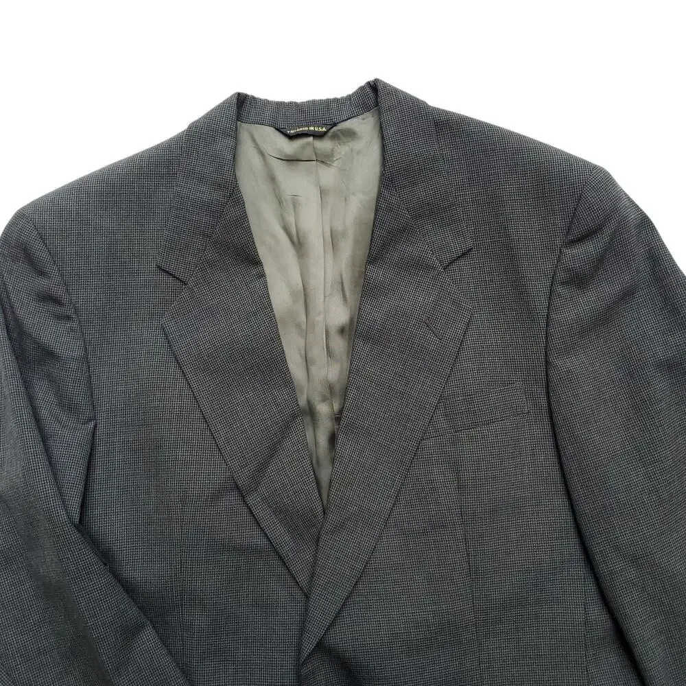 Vintage Ivy Prep Gray Wool Blazer Jacket Sport Coat 2 Button Single Vent 41R